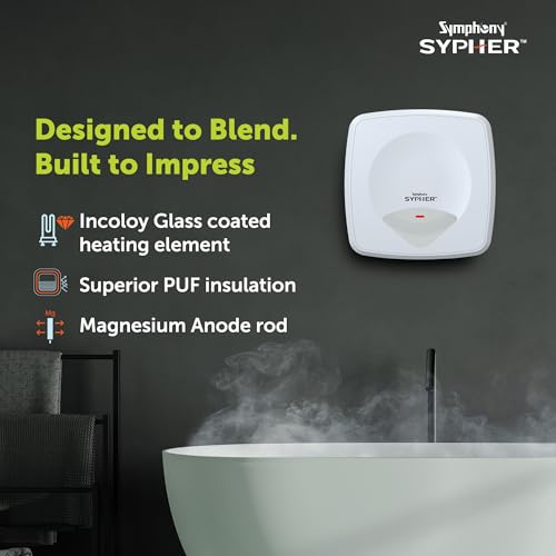 Symphony SYPHER 10 Litre Storage Water Geyser | BEE 5 star Rating Water Heater | 2KW Heating | Glassline Tank | 8 Bar Pressure Compatibility | Warranty: 7 Yr Tank, 3 Yr Heating element, 2 Yr Product - Image 5