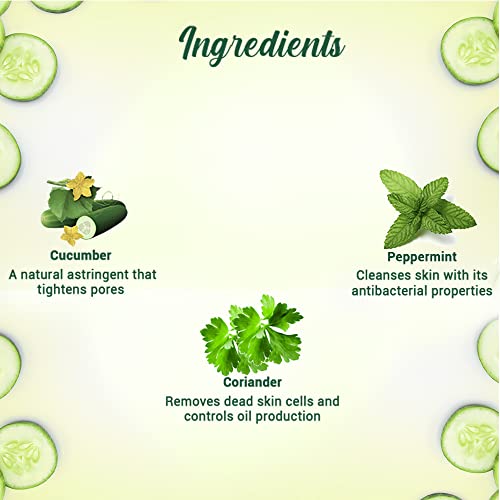 Biotique Cucumber Pore Tightening Toner| Ayurvedic and Organically Pure| Maintains Skin’s Natural pH |100% Botanical Extracts| Suitable for Normal & Oily Skin Types| 200ml - Image 3