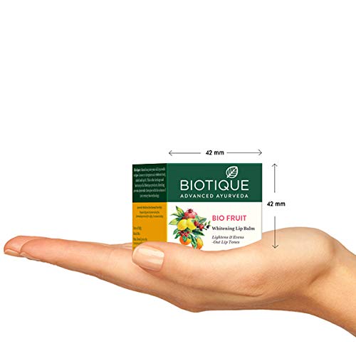 Biotique Bio Fruit Whitening/Brightening Lip Balm | Hydrated and Nourishing Lips| Visibly Lighter Lips | Evens Out Lip Tone | De-pigmentation Balm |All Skin Types | 12g (Pack Of 2) - Image 3