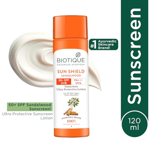 Biotique Bio Sandalwood Sunscreen Ultra Soothing Face Lotion, SPF 50+ |Ultra Protective Lotion| Keeps Skin Soft, Fair and Moisturized| Water Resistant| For All Skin Types| 120ml - Image 3