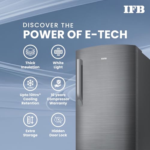 IFB 197L 5 Star Direct Cool Single Door Refrigerator (IFBDC-2235DBSE, Brush Grey, Advanced Inverter Compressor, Extraordinary Storage with Humidity Controller) - Image 3