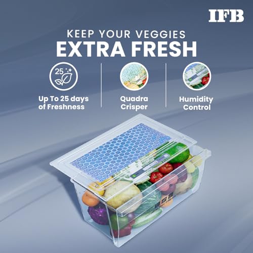 IFB 197L 5 Star Direct Cool Single Door Refrigerator (IFBDC-2235DBSE, Brush Grey, Advanced Inverter Compressor, Extraordinary Storage with Humidity Controller) - Image 7