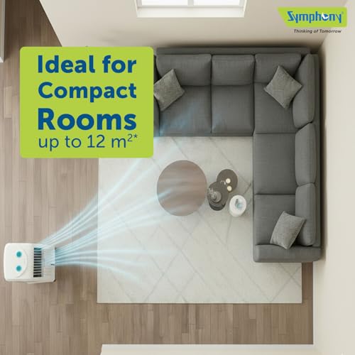 Symphony Diet 12T Tower Air Cooler | Honeycomb Cooling Pad | Powerful Blower | Auto Louver Movement | Cool Flow Dispenser | 12L | 1-Year Warranty - Image 5