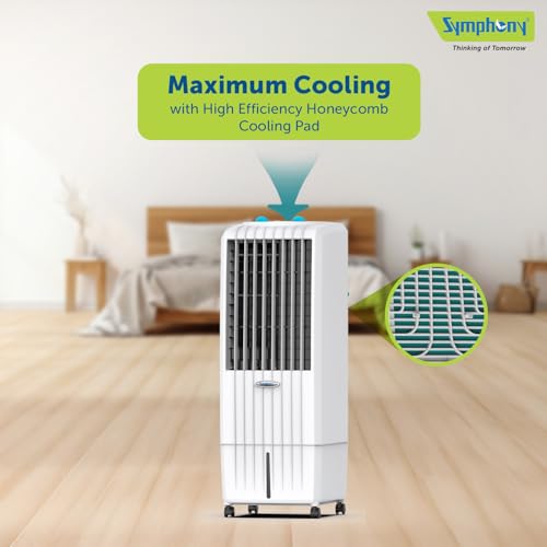 Symphony Diet 12T Tower Air Cooler | Honeycomb Cooling Pad | Powerful Blower | Auto Louver Movement | Cool Flow Dispenser | 12L | 1-Year Warranty - Image 7