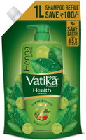 DABUR VATIKA Health Shampoo Refill Pouch | With 7 natural ingredients | Controls Frizz(1 L) - Image 3
