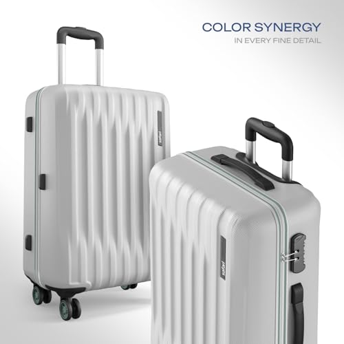 Safari Ray Neo 8 Wheels Set of 2 (Cabin + Medium) Trolley Bags, Hard Case Polycarbonate 360 Degree Wheeling Luggage for Men & Women, Travel Bag Suitcase for Travel, Trolley Bags for Travel, Cloud Grey - Image 3