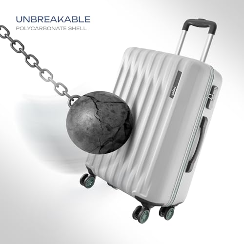 Safari Ray Neo 8 Wheels Set of 2 (Cabin + Medium) Trolley Bags, Hard Case Polycarbonate 360 Degree Wheeling Luggage for Men & Women, Travel Bag Suitcase for Travel, Trolley Bags for Travel, Cloud Grey - Image 4