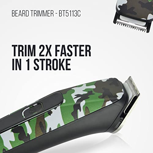 Havells Bt5113 Rechargeable Beard Trimmer,Super Fast Charge,Trimming Lengths Upto 13 Mm For Multiple Styles (Military) (Black&Green),Men - Image 4