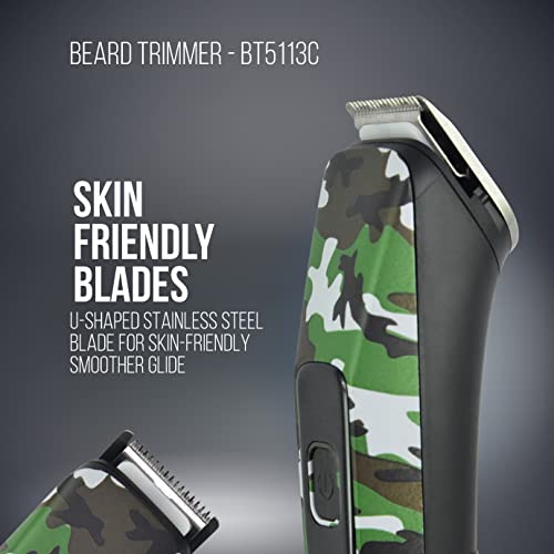 Havells Bt5113 Rechargeable Beard Trimmer,Super Fast Charge,Trimming Lengths Upto 13 Mm For Multiple Styles (Military) (Black&Green),Men - Image 6