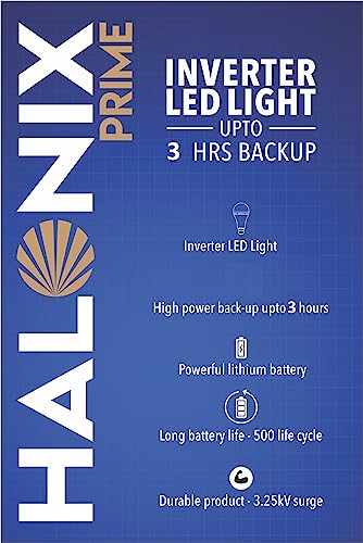 Halonix 8.5 Watt B22 LED White Rechargeable Emergency light Inverter Bulb, Pack of 1 - Image 5