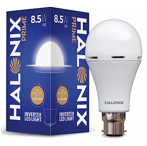 Halonix 8.5 Watt B22 LED White Rechargeable Emergency light Inverter Bulb, Pack of 1 - Image 6