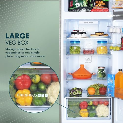 Haier 240L 3 Star Frost Free Top Mount Double Door Refrigerator|5 In 1 Convertible Modes|Twin Inverter|200% Faster Ice Making in 49 Minutes (HEF-253GS-P, Moon Silver) - Image 5