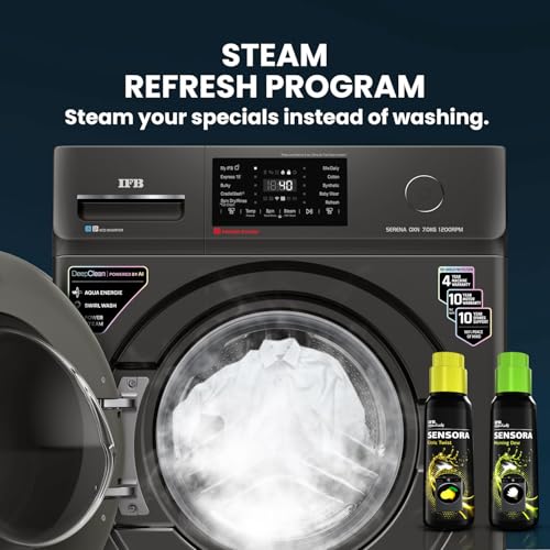 IFB 7 Kg 5 Star, DeepClean® Technology, AI Powered, WiFi, Fully Automatic Front Load Washing Machine (SERENA OXN 7012 CMS, PowerSteam®, 9 Swirl, Steam Refresh, Inbuilt Heater, Eco Inverter, Onyx) - Image 6