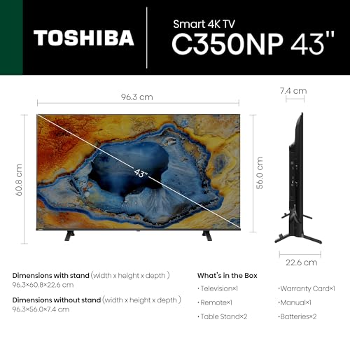 Toshiba 108 cm (43 inches) C350NP Series 4K Ultra HD Smart LED Google TV 43C350NP (Black) - Image 5