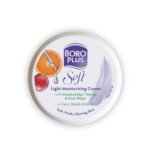 BoroPlus Soft Light Moisturising Cream|Light & Non-sticky|Provides 24 hour moisturisation | For Soft Fresh Skin 200 ml