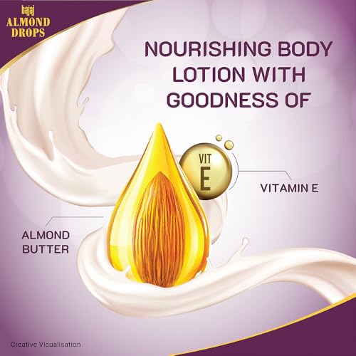 Bajaj Almond Drops Nourishing Body Lotion With Almond Butter | 72 Hr Moisture Retention | Enhances Skin Glow | Improves Skin Barrier | For All Skin Types | 400 ML - Image 5