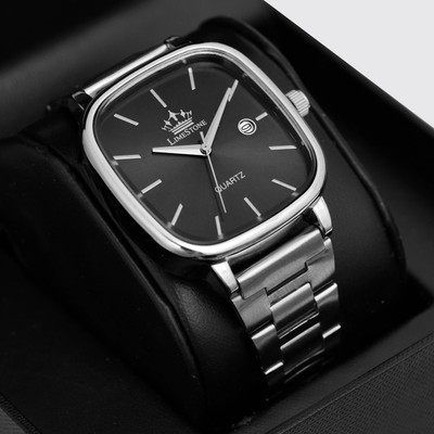 LIMESTONE MINIMALIST Phantom Series UNISEX Date Function Size Adjutable Chain Quartz MINIMALIST Phantom Series VINTAGE UNISEX Date Function Size Adjutable Quartz Analog Watch - For Men - Image 2