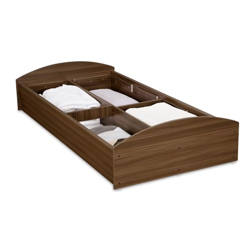 Nilkamal Addison Wooden Single Bed with Storage | Engineered Wood | Knock Down | 1 Year Warranty | Classic Walnut - Image 6