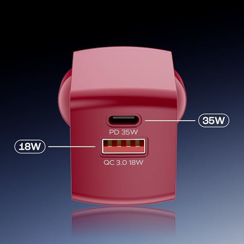 Boat Dual Port QC-PD 24W Fast Car Charger with 24W Fast PD Charging & 18W QC Charging Compatible with All Smartphones, Tablets & Laptops (Free Type C to Type C Cable), Red - Image 7