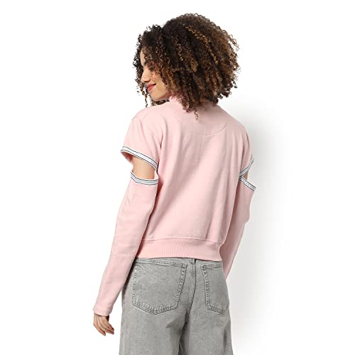 Campus Sutra Women's Cotton High Neck Sweatshirt - Image 3