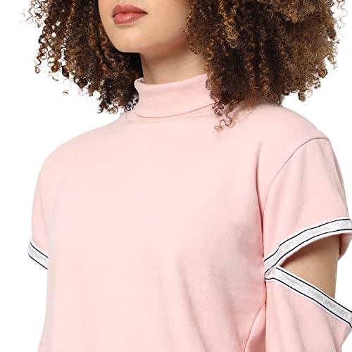 Campus Sutra Women's Cotton High Neck Sweatshirt - Image 4