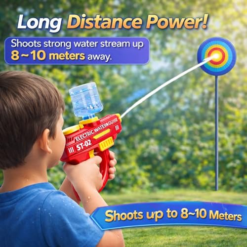 GRAPHENE Holi Pichkari Automatic Electric Water Gun for Kids High Pressure Rechargeable Battery Long Range Blaster Squirt Premium Water Pistol Spray Holi Toy Gun Summer Fun Pool Outdoor 4+ Boys Girls - Image 5