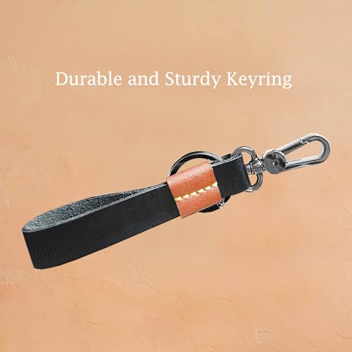 amazon basics Genuine Leather Wallet, Keyring in Gift Box Packaging- Classic Men's Gifting Combo (Solid Black) - Image 6