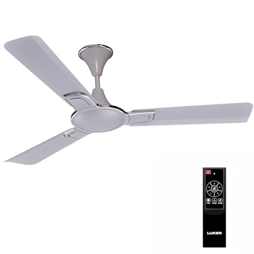 LUKER JVLuker Valentine 1200mm BLDC Ceiling Fan for Home, BEE 1 Star Rated Energy Efficient Ceiling Fan for Living Room, High Air Delivey, Strong and Powerful Motor, 2 Years Warranty, Laser White