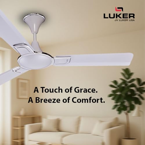 LUKER JVLuker Valentine 1200mm BLDC Ceiling Fan for Home, BEE 1 Star Rated Energy Efficient Ceiling Fan for Living Room, High Air Delivey, Strong and Powerful Motor, 2 Years Warranty, Laser White - Image 5