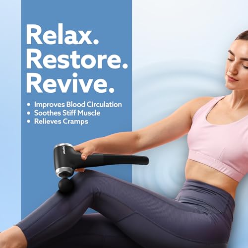 AGARO Regency Gun Massager, 4 Heads, 13 Speed, Rechargeable, Handheld, Percussion Muscle Massager for Full Body Massage, Muscle Relaxation of Neck, Shoulder, Back, Foot for Men & Women, Black - Image 4