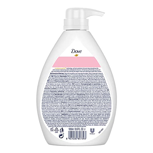 Dove Soothing Rose & Aloe Vera Body Wash for Replenished Skin, Refreshing Scent 1L - Image 4