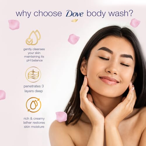 Dove Soothing Rose & Aloe Vera Body Wash for Replenished Skin, Refreshing Scent 1L - Image 6