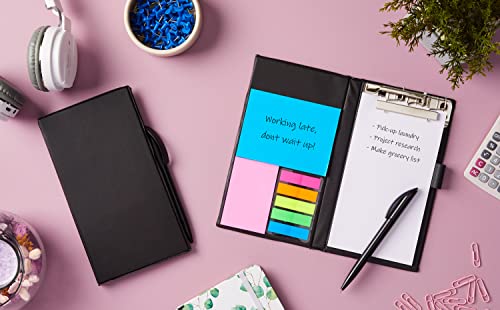 Amazon Brand - Solimo Notepad/Memo Book with Sticky Notes & Clip Holder with Pen for Gifting, Pack of 2 - Image 5