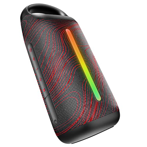 Boat 2025 Launch Stone Arc, 20W Signature Sound, 58mm Drivers, Upto 12 Hrs Battery, RGB LEDs, TWS Feature, IPX5, BT v5.4, w/Mic, Bluetooth Speaker, Wireless Speaker, Portable Speaker (Raging Black)