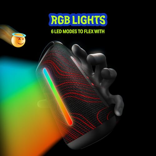 Boat 2025 Launch Stone Arc, 20W Signature Sound, 58mm Drivers, Upto 12 Hrs Battery, RGB LEDs, TWS Feature, IPX5, BT v5.4, w/Mic, Bluetooth Speaker, Wireless Speaker, Portable Speaker (Raging Black) - Image 5