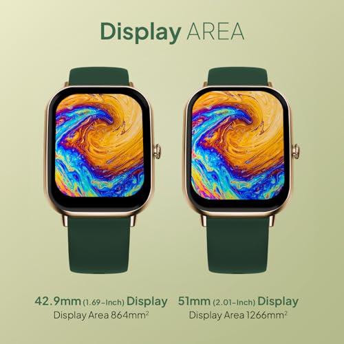 Fire-Boltt Ninja Call Pro Max Bluetooth Calling Smart Watch, 2.01″ HD Display, 120+ Sports Modes, Health Suite, AI Voice Assistance, SpO2 & Heart Rate Monitor Smartwatch for Men & Women - Green - Image 6