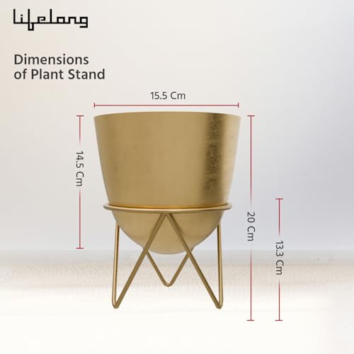 Lifelong Metal Set of 2 Plant Stand for Balcony & Living Room Capacity 10Kg,Anti-Rust Pot Stand for Outdoor Plants & Indoor Planters,Gamla,Planter,Flowerpot,Garden,Plant Stands for Balcony Decoration - Image 5
