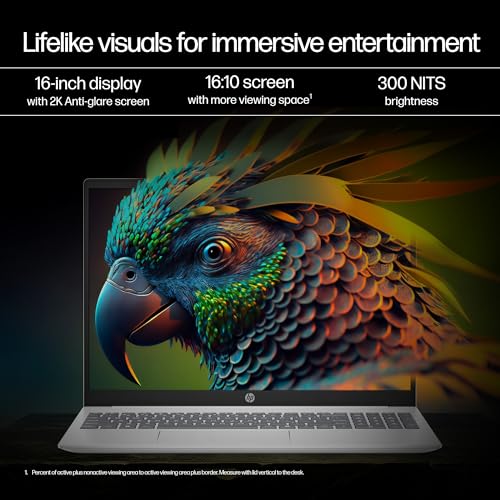 HP Smartchoice OmniBook 5 (Previously Pavilion) 50 Tops, AMD Ryzen AI 5 340 (16GB LPDDR5X, 512GB SSD) WUXGA 2K, 16''/40.6cm, Win11, Office24, Silver, 1.79kg, ag1037au, Next Gen AI Copilot+ Laptop - Image 7