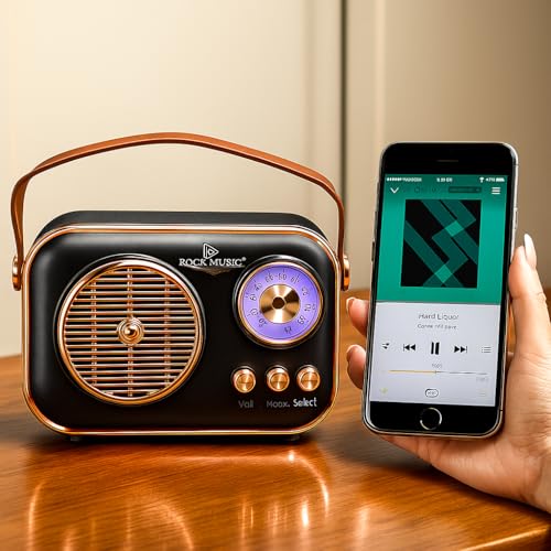 Fire turtle Vintage Bluetooth Wireless Speaker | 10W RMS Loud Sound | Retro Design with Type-C Charging, 8H Battery Backup, USB & AUX Input, Portable Home & - Image 7