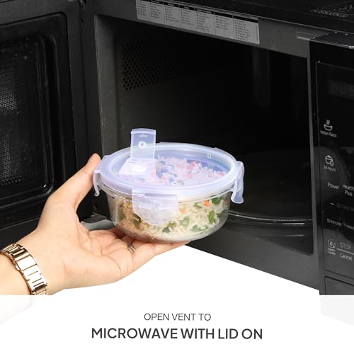 CELLO MF Glassy Pro Max Lunch Box with Jacket for Office, Grey | 3 x 400ml Containers, 1 x 225ml, 2 x 50ml Mini Containers, Bottle 700ml and Spoon & Fork, Microwave Safe Airtight Leakproof Tiffin Box - Image 3