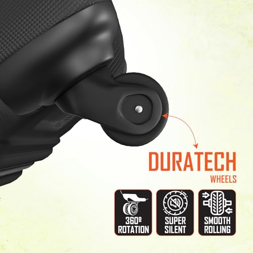 Safari Genius Alley Set of 3 (Cabin + Medium + Large) Trolley Bags, Hard Case Polypropylene, 4 Wheels, 360 Degree Wheeling Luggage, Suitcase for Travel, Black - Image 3