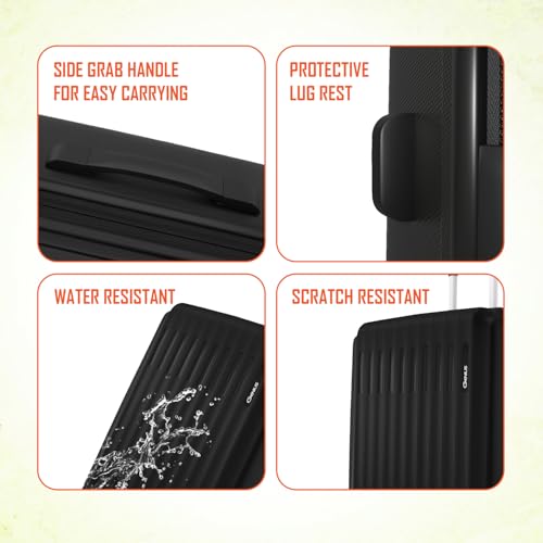 Safari Genius Alley Set of 3 (Cabin + Medium + Large) Trolley Bags, Hard Case Polypropylene, 4 Wheels, 360 Degree Wheeling Luggage, Suitcase for Travel, Black - Image 6