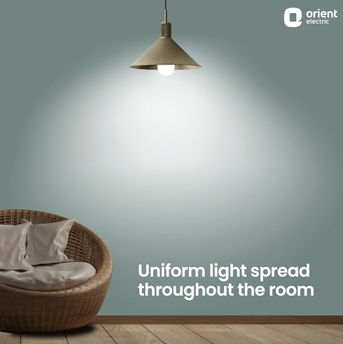 Orient Electric 12W High Glow LED bulb| 180-degree wide beam angle| Voltage surge protection up to 4 kV| 6500K, Cool White| B22d base| Made in India| Pack of 6 - Image 6