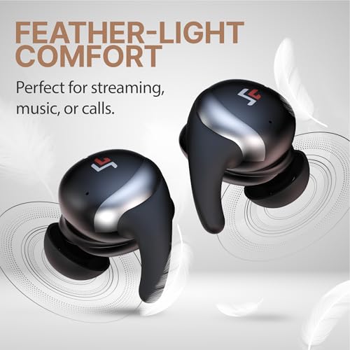 CrossBeats Hertz ANC TWS Ear Buds, Wireless in‑Ear Earphones, Sleep Buds v5.4 Bluetooth 10 mm Drivers Up to 60H Playtime, with AI Noise Cancellation,40 ms Low Latency, & AI ENC Earbuds Buds (Hertz) - Image 3