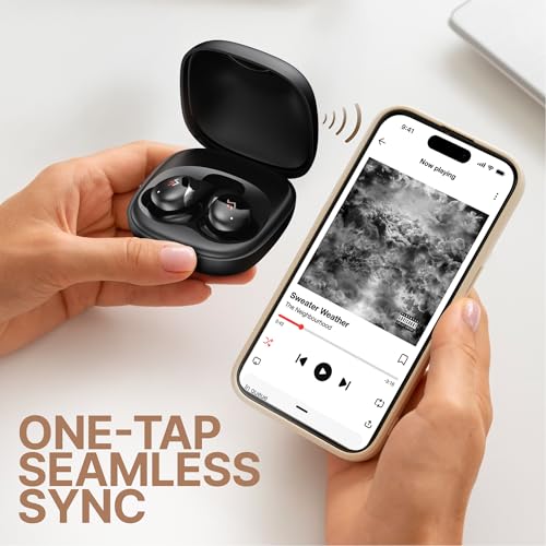 CrossBeats Hertz ANC TWS Ear Buds, Wireless in‑Ear Earphones, Sleep Buds v5.4 Bluetooth 10 mm Drivers Up to 60H Playtime, with AI Noise Cancellation,40 ms Low Latency, & AI ENC Earbuds Buds (Hertz) - Image 4