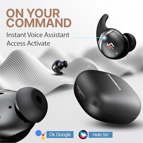 CrossBeats Hertz ANC TWS Ear Buds, Wireless in‑Ear Earphones, Sleep Buds v5.4 Bluetooth 10 mm Drivers Up to 60H Playtime, with AI Noise Cancellation,40 ms Low Latency, & AI ENC Earbuds Buds (Hertz) - Image 7