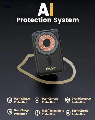 pEuroFast 10000 AI Fast Safety Charging Slim Wireless Powerbank Mag Safe (Made in India) for All Wireless Compatible iPhone and Android Models (Slim Wireless) (with Stand) - Image 4