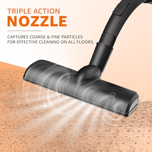 AmazonBasics Cylinder Bagless Vacuum Cleaner with Power Suction, Low Sound, High Energy Efficiency and 1 Years Warranty (2L, Black) - Image 5