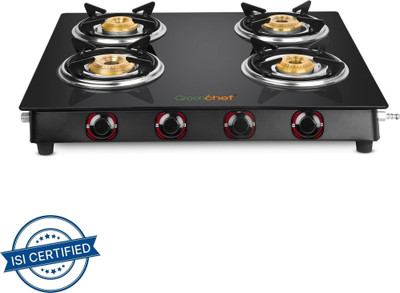 Greenchef Ebony Glass Manual Gas Stove(4 Burners) - Image 2