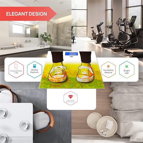 ANT Flora Sports Weight Machine for Body Weight Digital Bathroom Scale for Human body Weight measurement with Wide LCD Display Thick Tampered Glass for Home & Gym with 30 Months Warranty - Image 4
